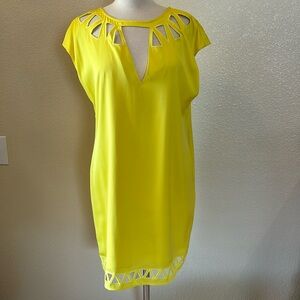 Catherine Malandrino yellow silk dress